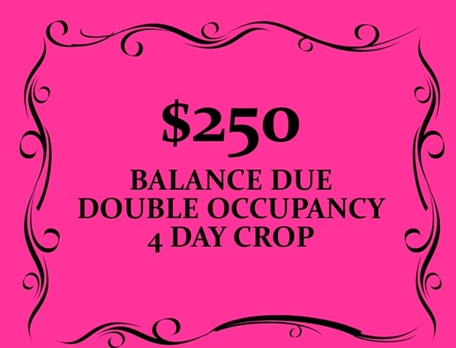 January 2027 Balance Due Double Occupancy (4 Day)