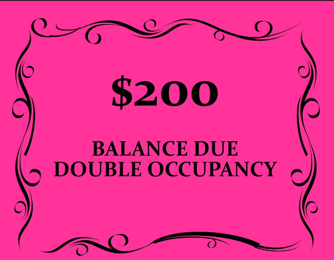 May 2027 Balance Due Double Occupancy
