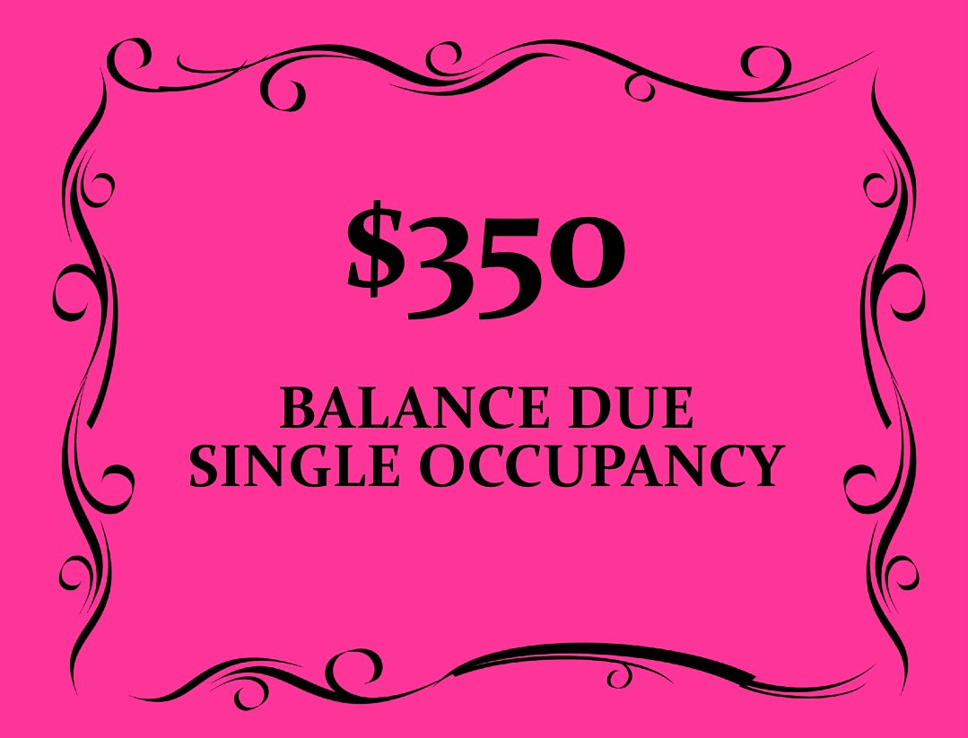 July 2027 Balance Due Single Occupancy