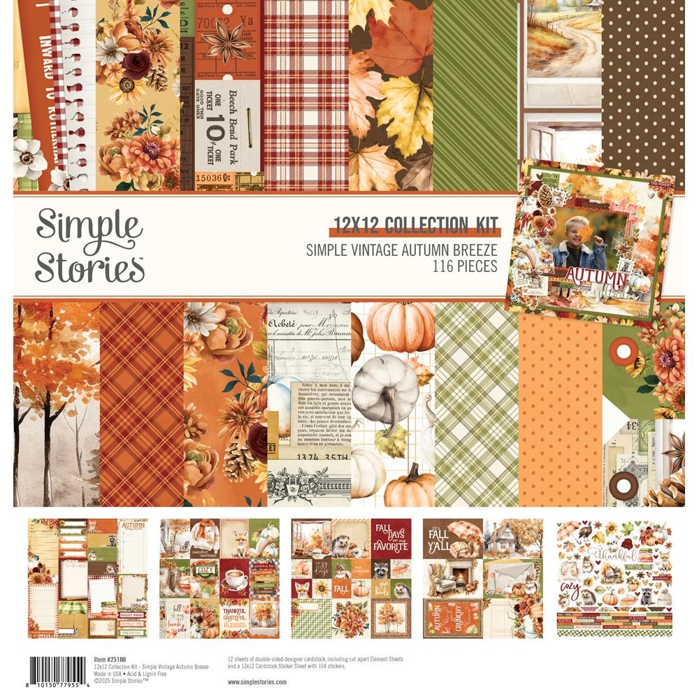 Simple Stories Collection Kit 12"X12" - Simple Vintage Autumn Breeze