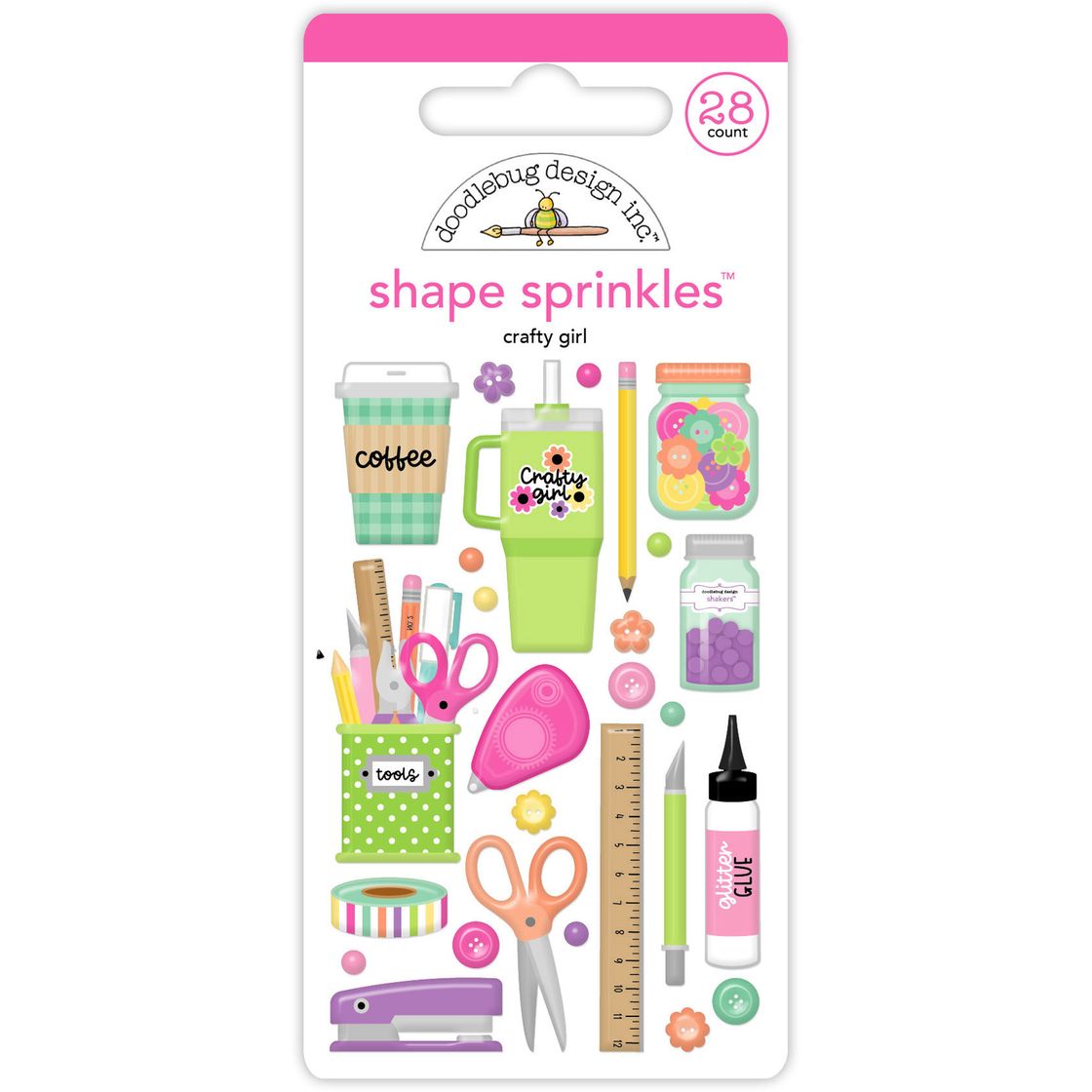 Doodlebug Sprinkles Adhesive Enamel Shapes - Color Me Crafty