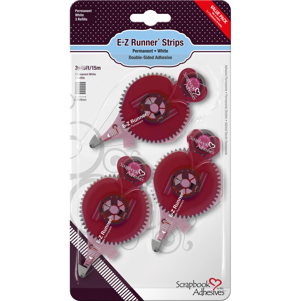 Scrapbook Adhesives E-Z Runner Strips Refill - Value Pack 3/Pkg