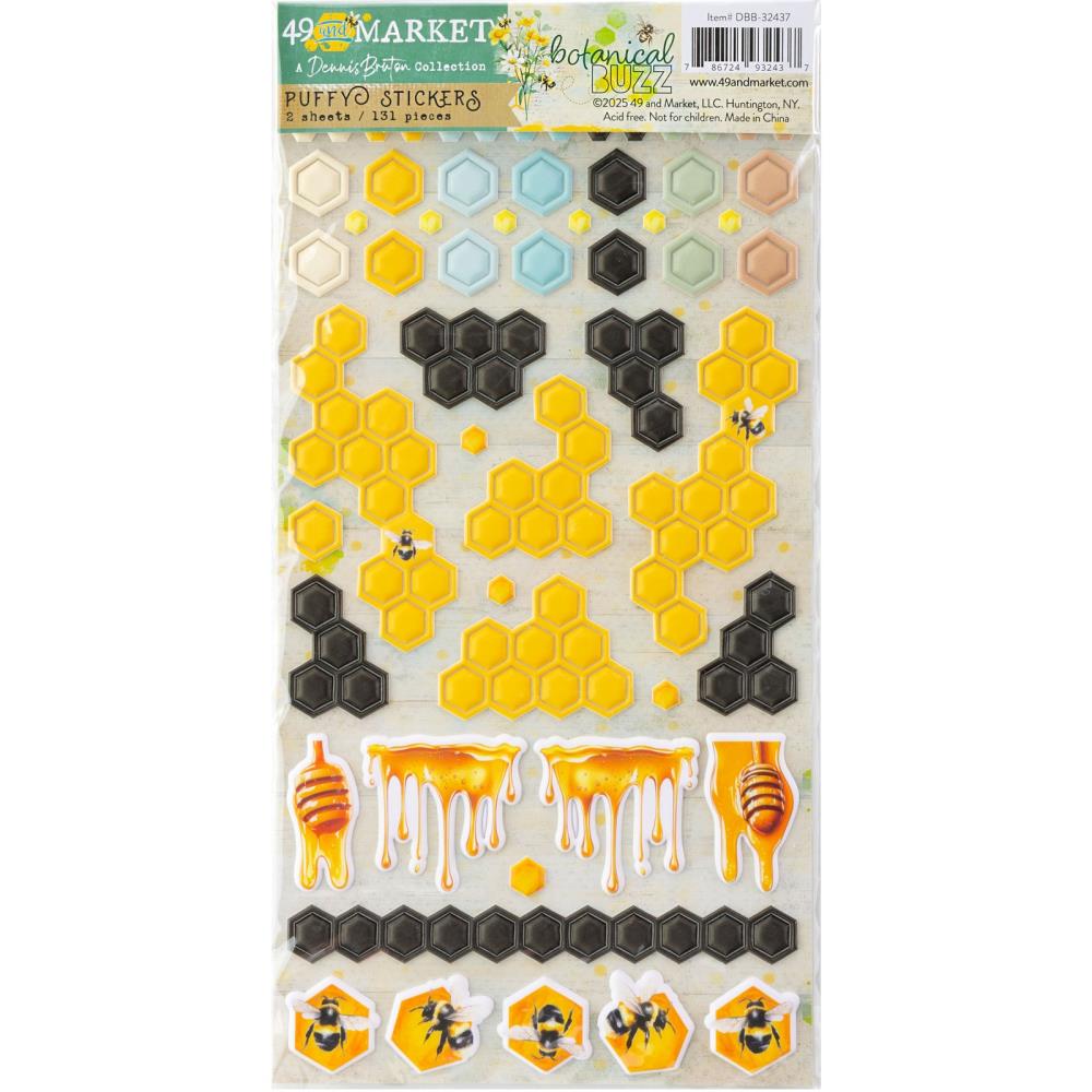 49 And Market Puffy Stickers - Botanical Buzz