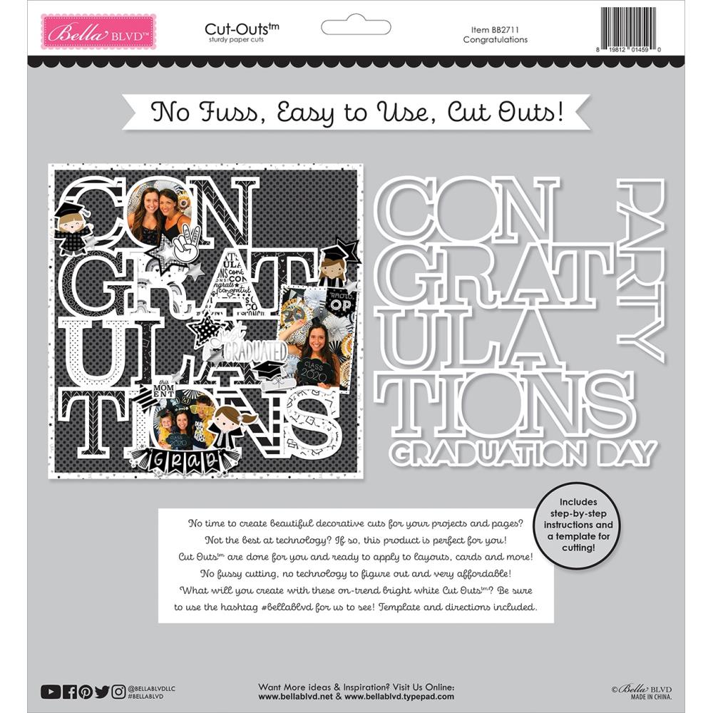 Bella Blvd Cap & Gown Cut-Outs - Congratulations