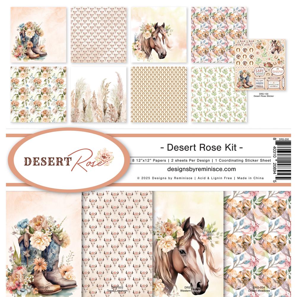 Reminisce Collection Kit 12"X12" - Desert Rose