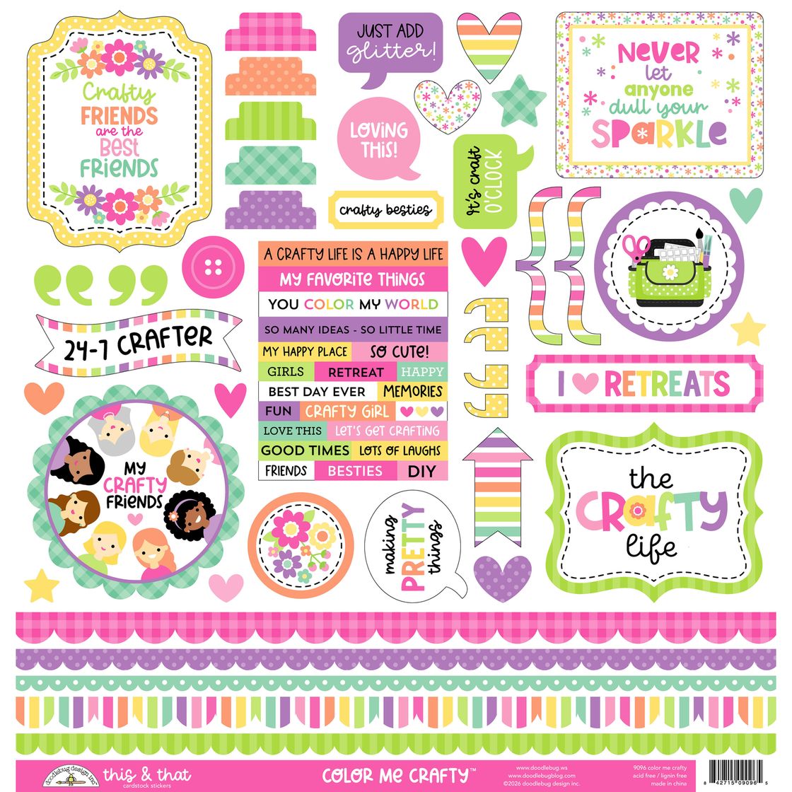 Doodlebug This & That Cardstock Stickers - Color Me Crafty