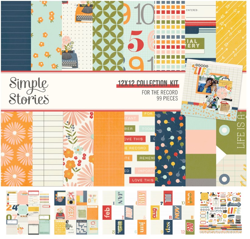 Simple Stories Collection Kit 12"X12" - For The Record
