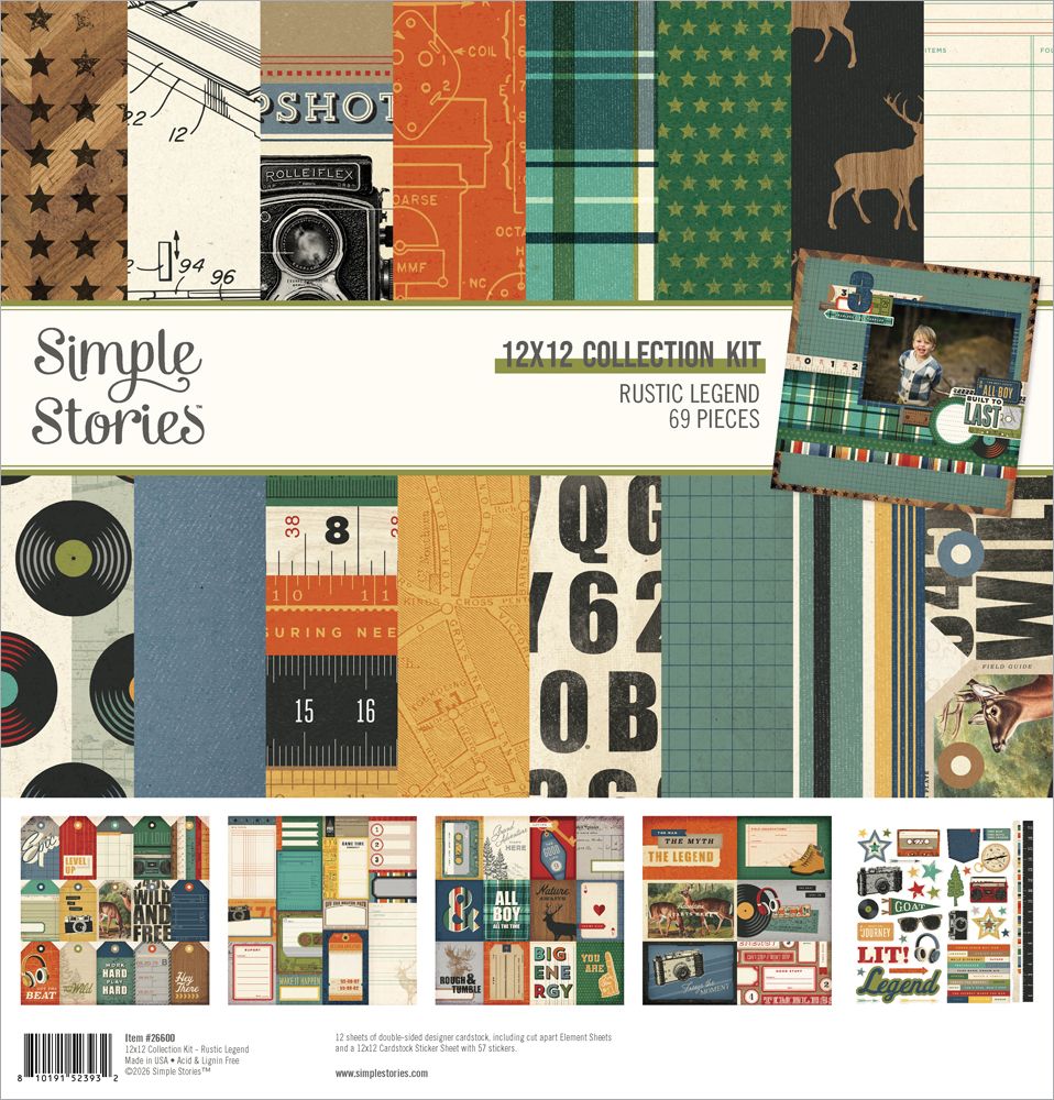 Simple Stories Collection Kit 12"X12" - Rustic Legend