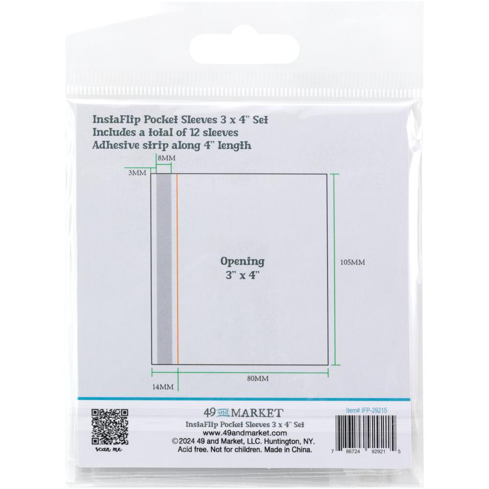 49 And Market InstaFlip Sleeves - 3"x4"