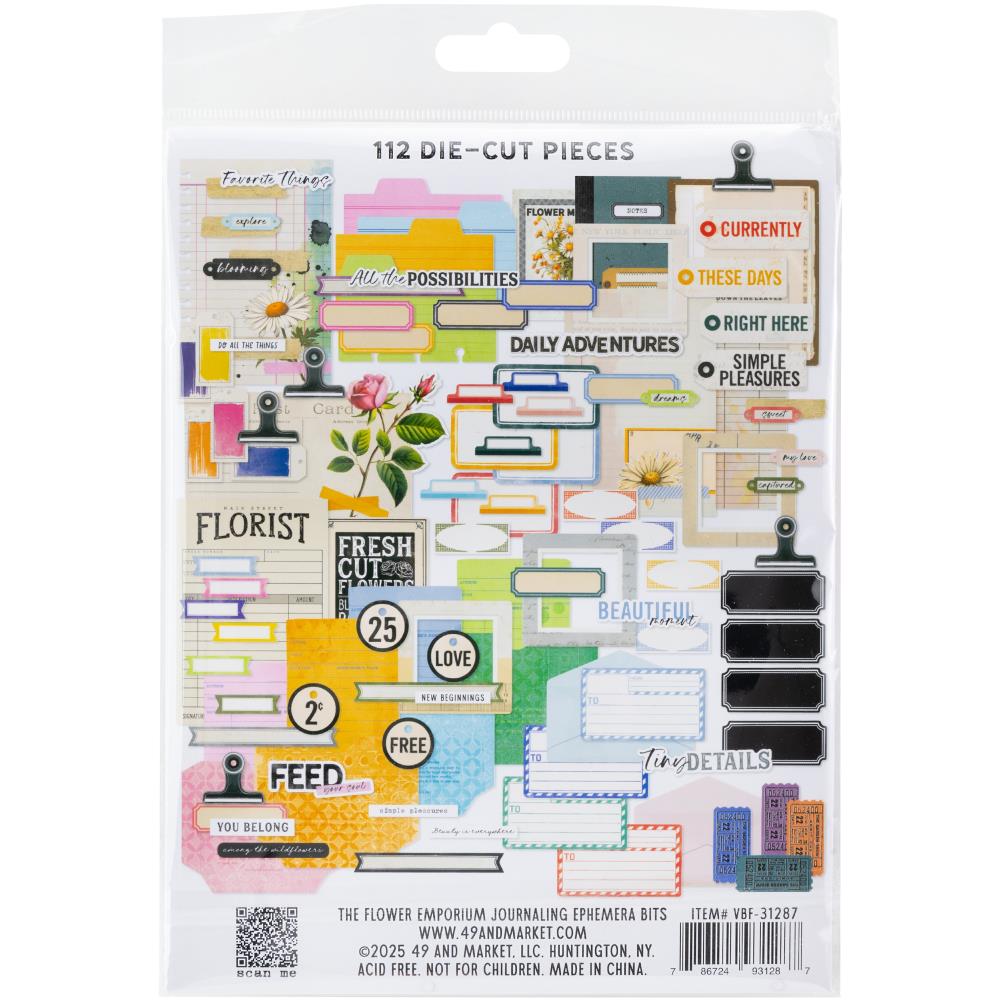 49 And Market Die-Cuts Journaling - The Flower Emporium By Vicki Boutin