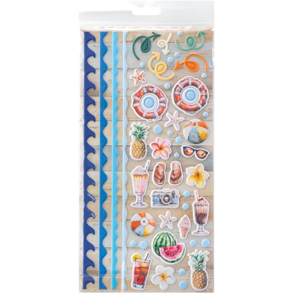 49 And Market Puffy Stickers - Beach Vibes