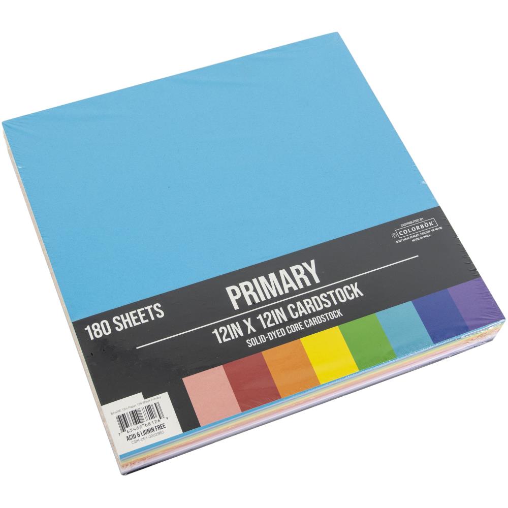 Colorbok Cardstock Assortment 12"X12" 180/Pkg