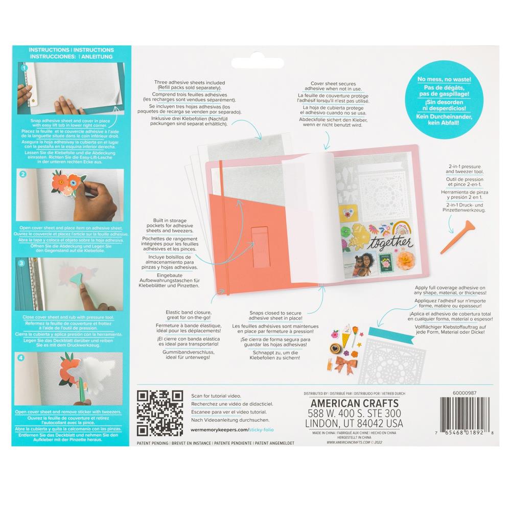 We R Memory Keepers Sticky Folio 8.5"X11" - Red