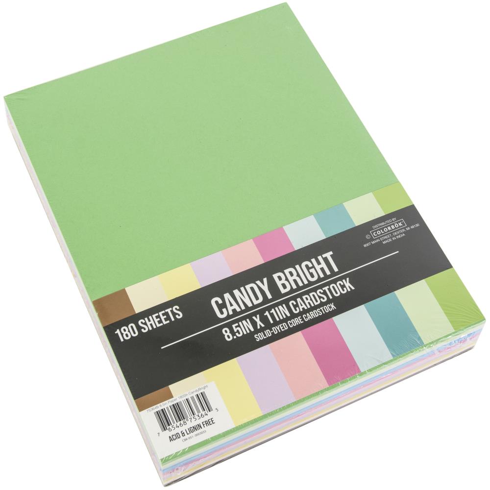 Colorbok Cardstock Assortment 8.5"X11" 180/Pkg