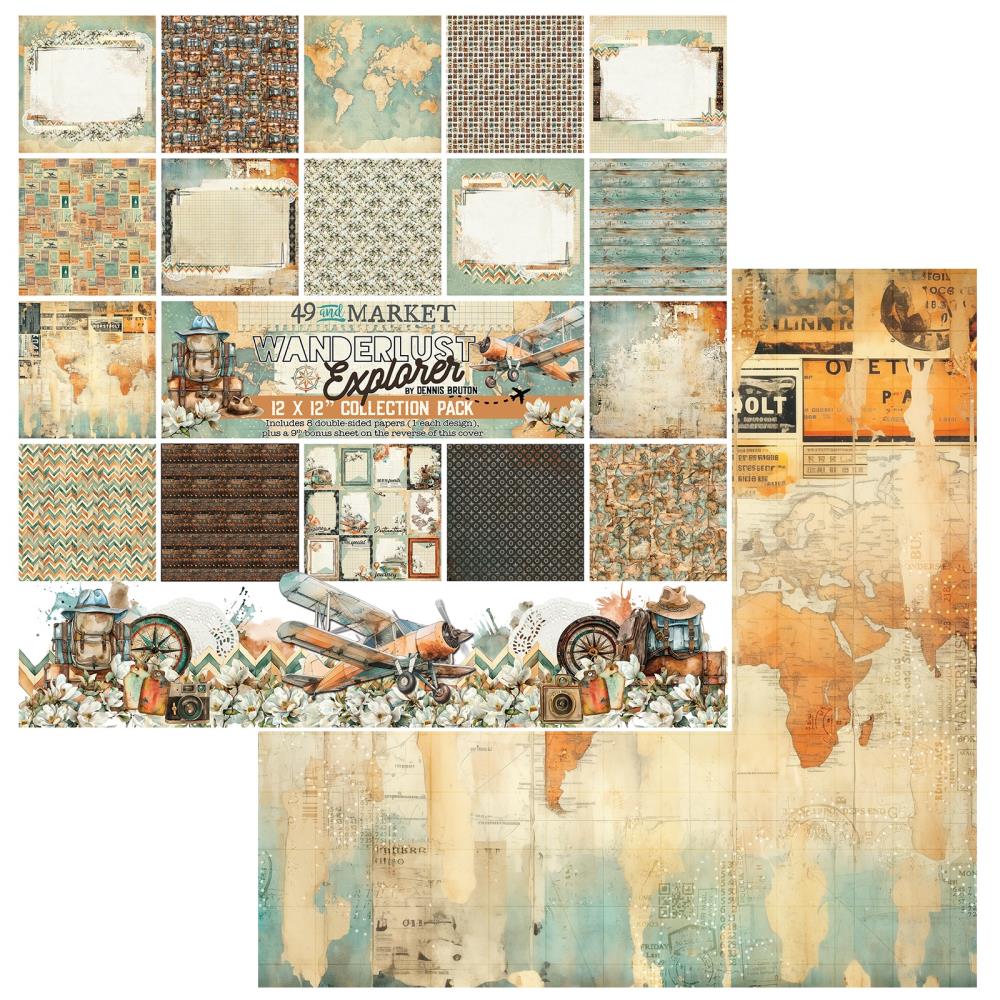 49 And Market Collection Pack 12"X12" - Wanderlust Explorer