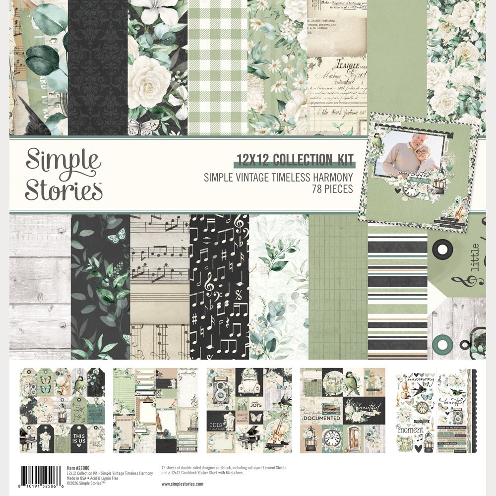 Simple Stories Collection Kit 12"X12" - Simple Vintage Timeless Harmony