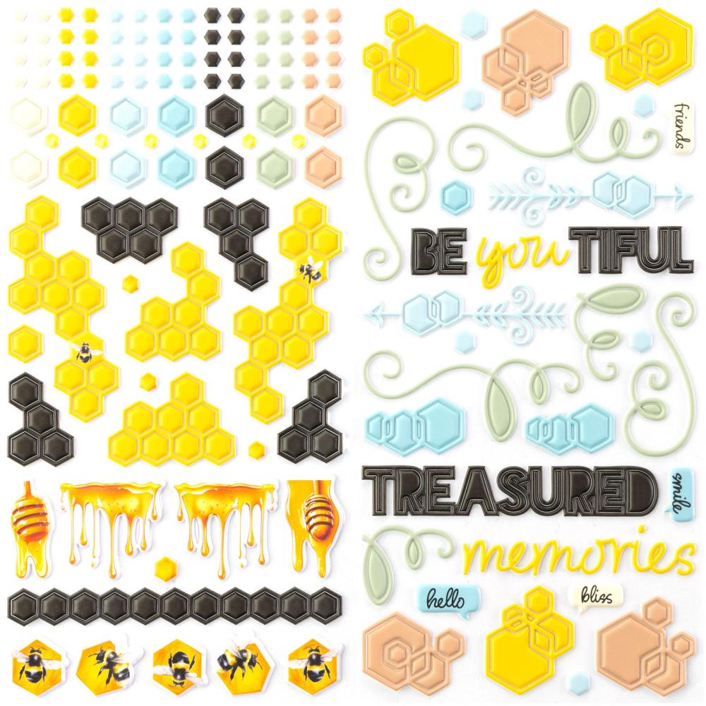 49 And Market Puffy Stickers - Botanical Buzz