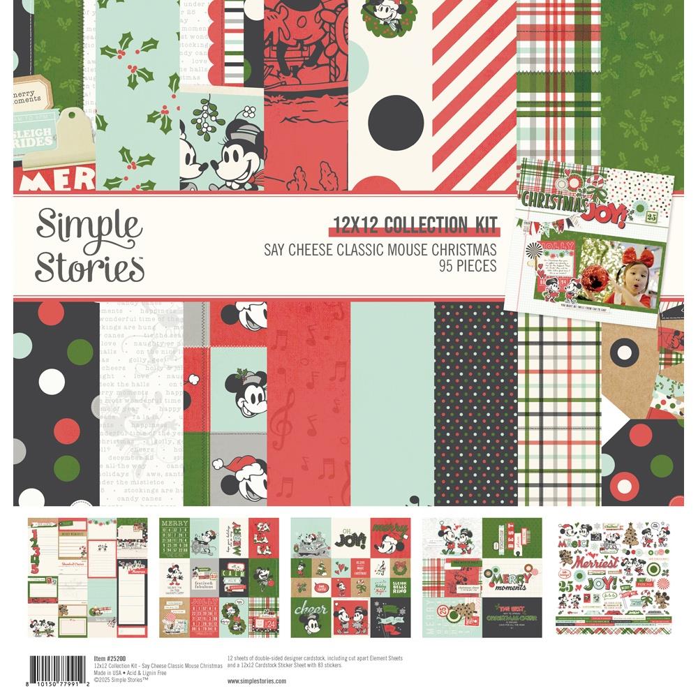 Simple Stories Collection Kit 12"X12" - Say Cheese Classic Mouse Christmas