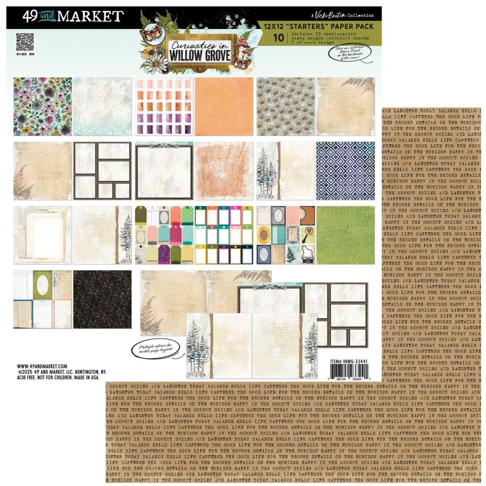 49 And Market Collection Pack 12"X12" - Curiosities in Willow Grove