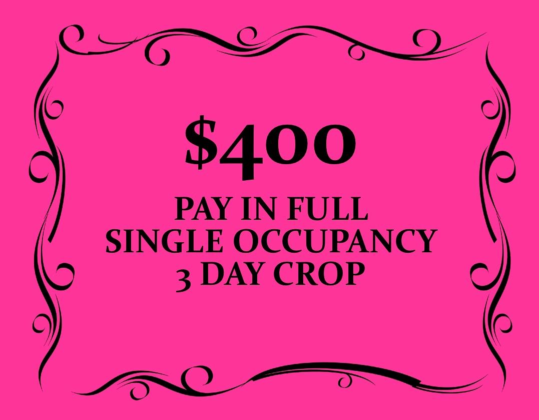 January 2027 Pay in Full Single Occupancy (3 Day)