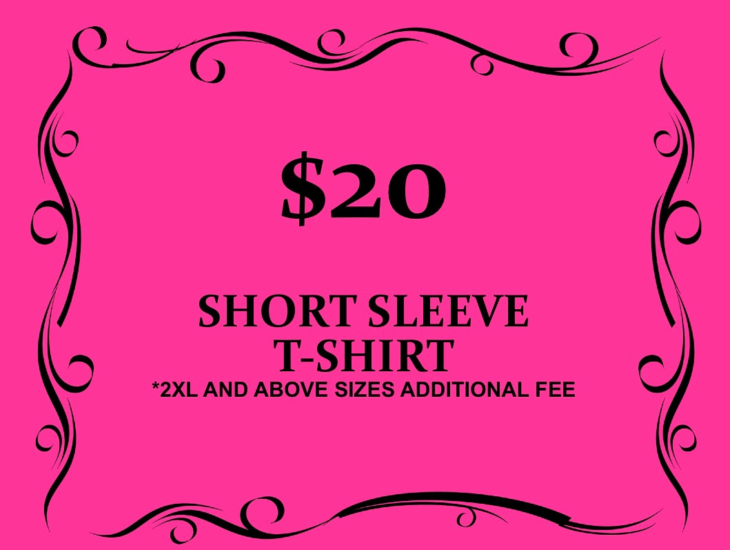 July 2027 Short Sleeve T-shirt $20 - $25
