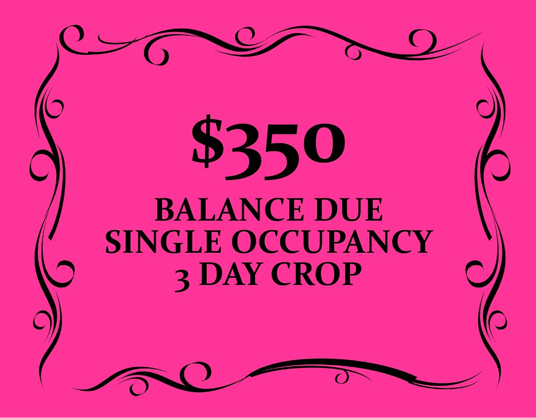 January 2026 Balance Due Single Occupancy (3 Day)