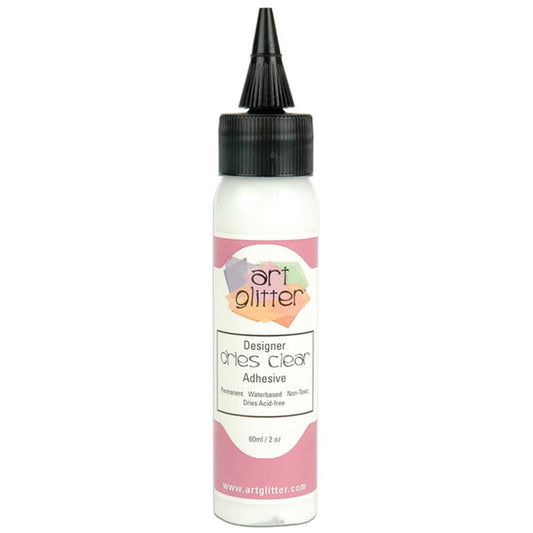 Art Institute Glitter Designer Dries Clear Adhesive - 2oz.