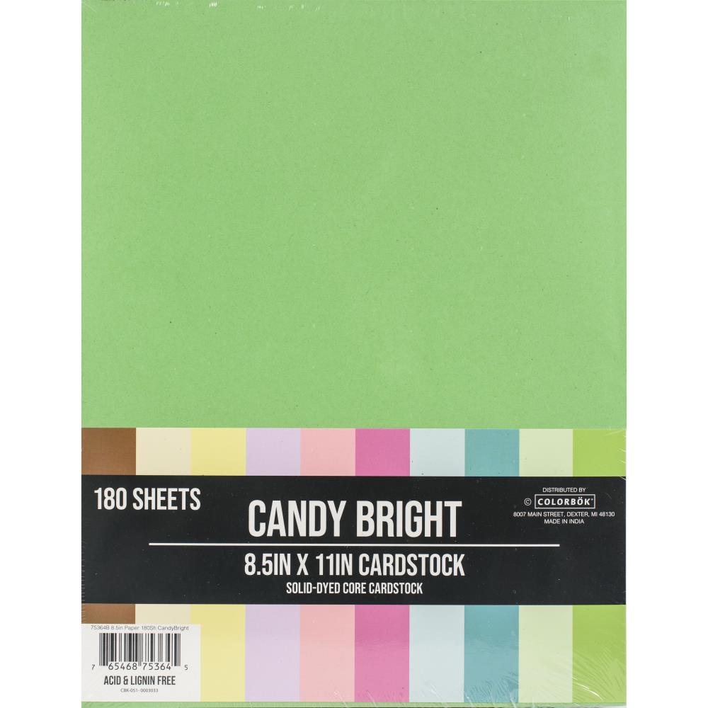 Colorbok Cardstock Assortment 8.5"X11" 180/Pkg