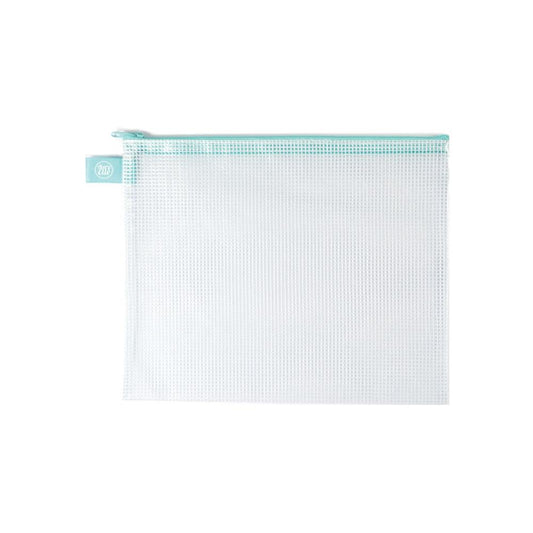 Avery Elle Zippered Vinyl Mesh Pouch - Small