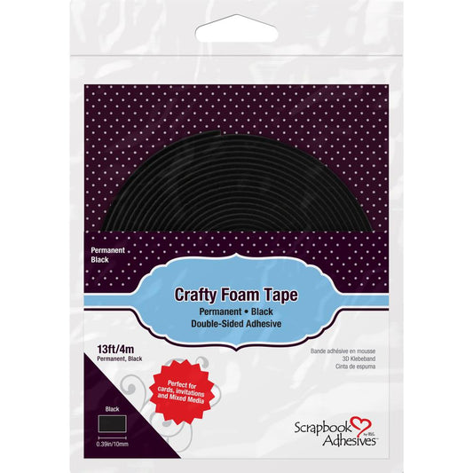 Scrapbook Adhesives Crafty Foam Tape Roll 13 ft. - Black