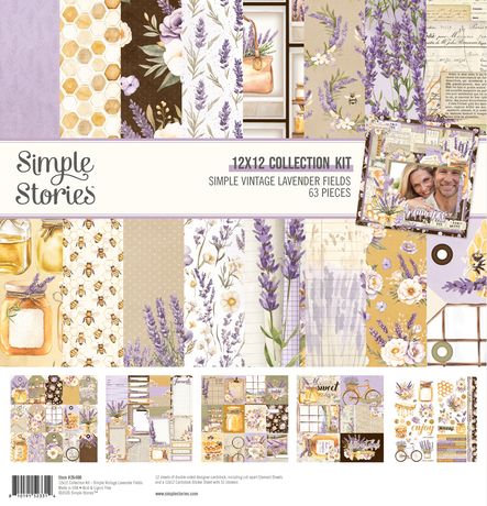 Simple Stories Collection Kit 12"X12" - Simple Vintage Lavender Fields