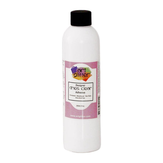 Art Institute Glitter Designer Dries Clear Adhesive - 8oz.