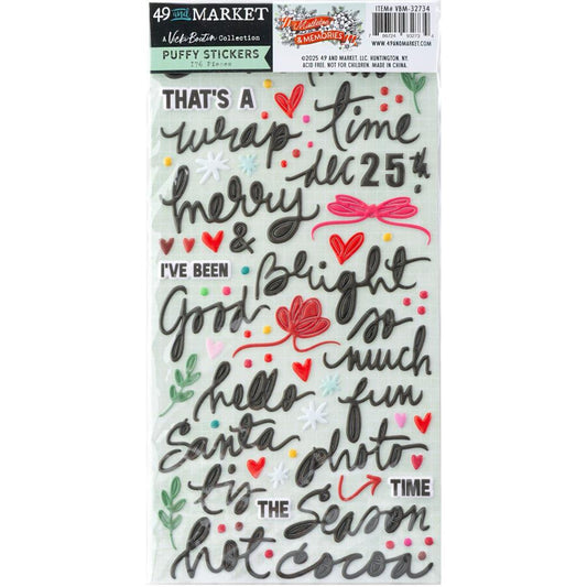 49 And Market Puffy Stickers - Mistletoe and Memories