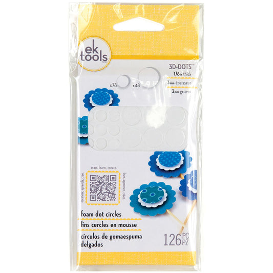 EK Tools 3D Dots Foam Dot Adhesive 126/Pkg