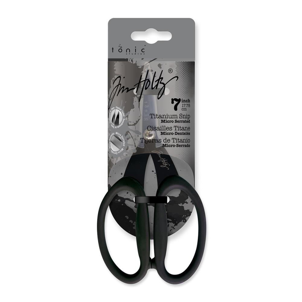 Tim Holtz Non-Stick Titanium Micro Serrated Scissors 7"