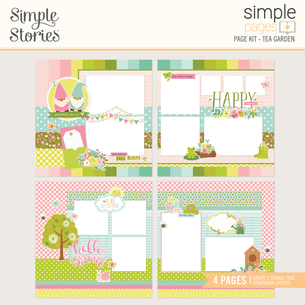 Simple Stories Simple Pages Page Kit 12"X12" - Tea Garden