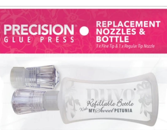 Nuvo Replacement Nozzles & Bottle For Precision Glue Press