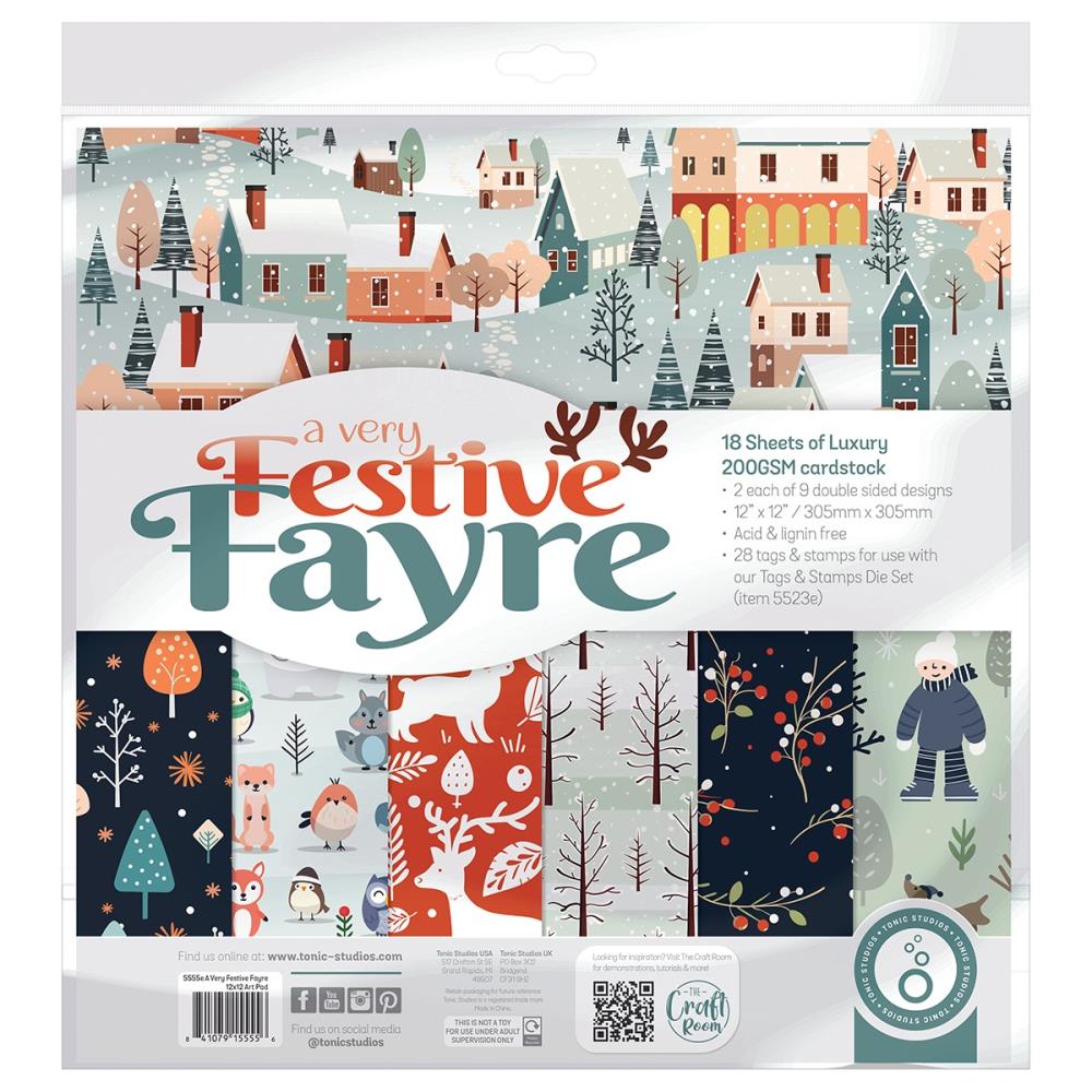 Tonic Studios Art Pad 12"x12" - A Very Festive Fayre