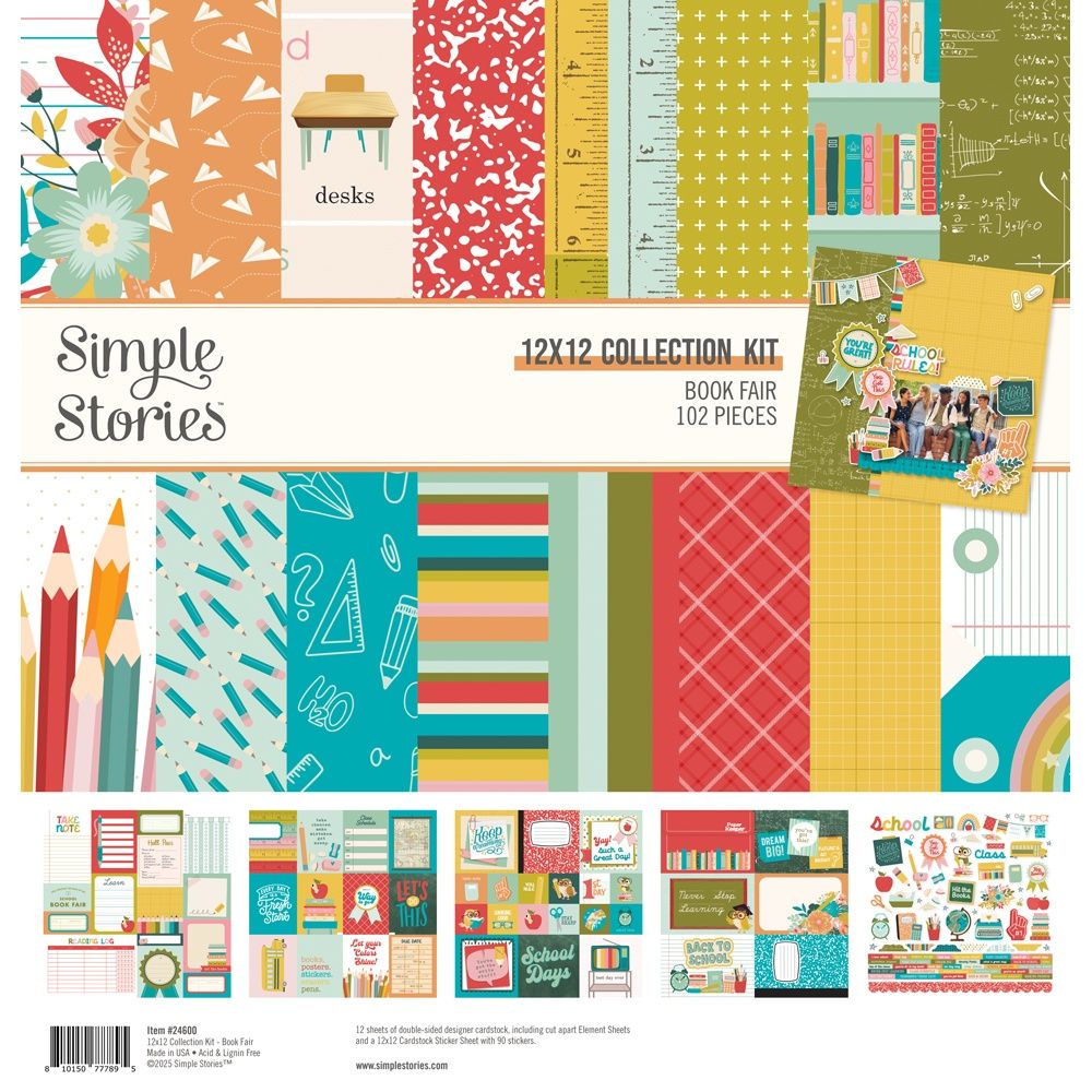 Simple Stories Collection Kit 12"X12" - Book Fair