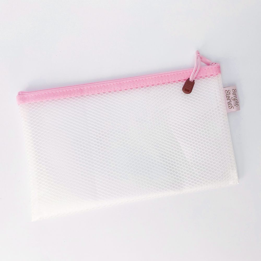 Simple Stories Craft Storage Pouch - Small 10"x6" - Pink