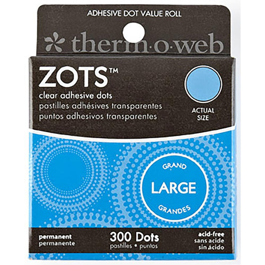 Zots Clear Adhesive Dots - Large 300/pkg