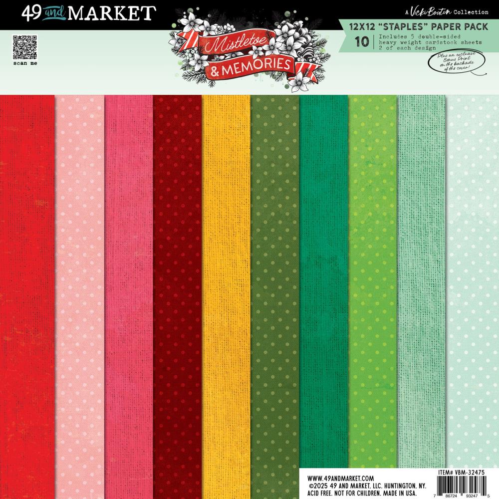 49 And Market Collection Pack 12"X12" - Mistletoe And Memories Staples Pack