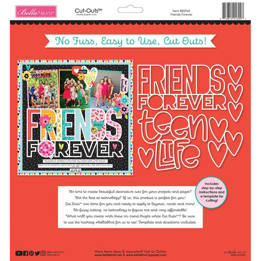 Bella Blvd Teen Vibe Caitlyn Cut-Outs - Friends Forever