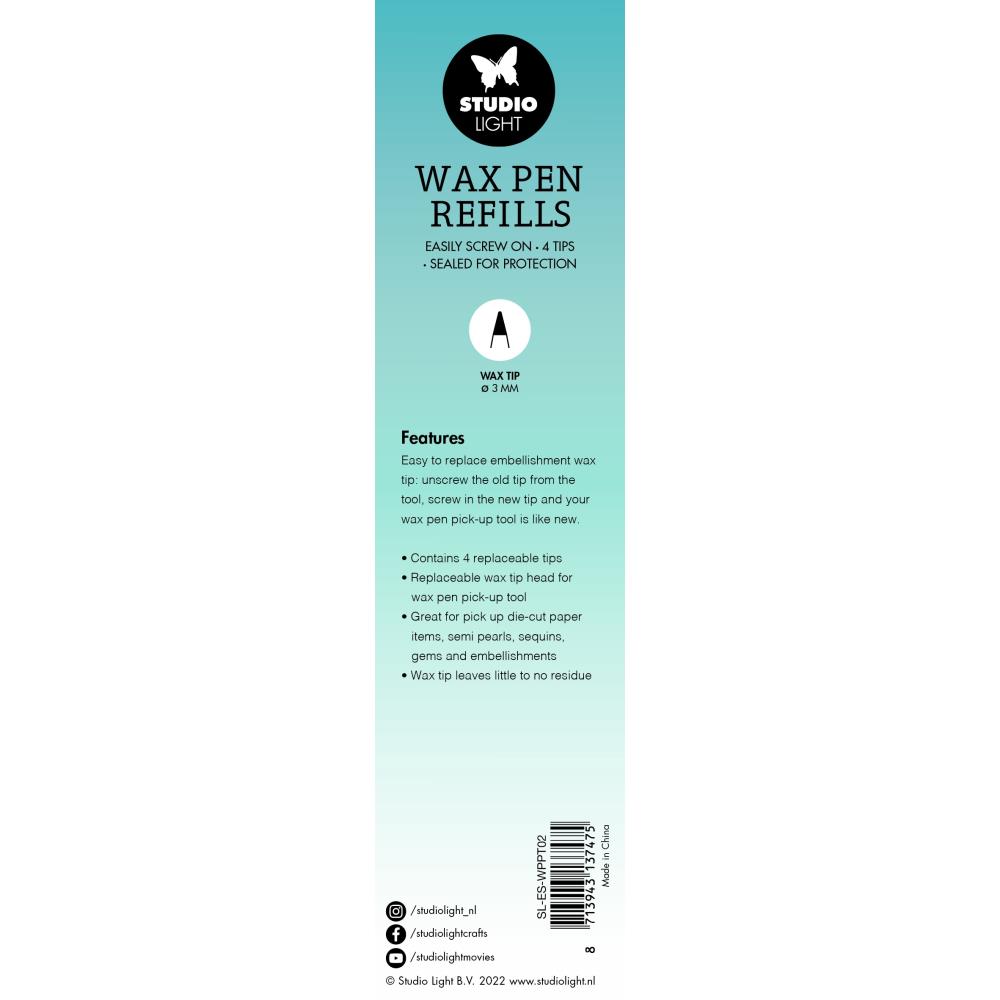 Studio Light Wax Pen Pick-Up Tool Replacement Tips 4/Pkg