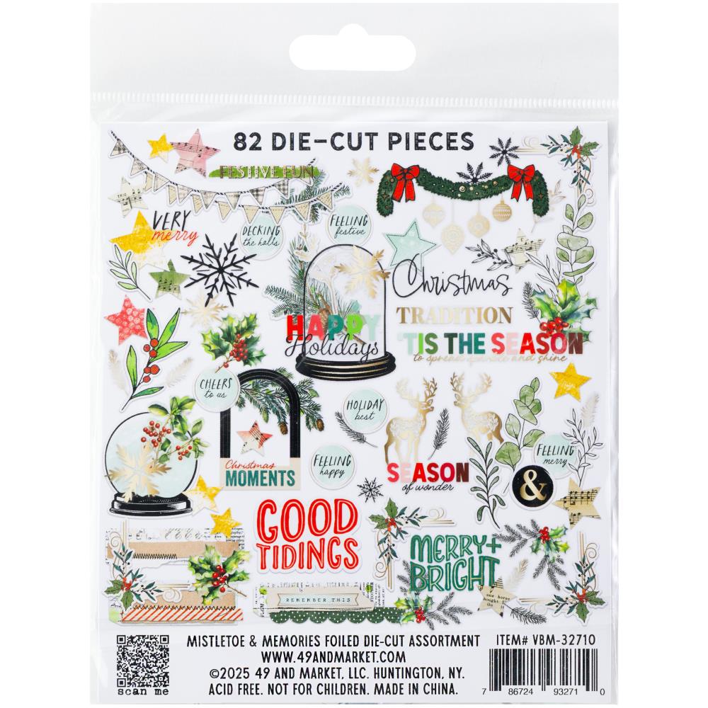49 And Marketing Die-Cuts - Foiled, Mistletoe and Memories
