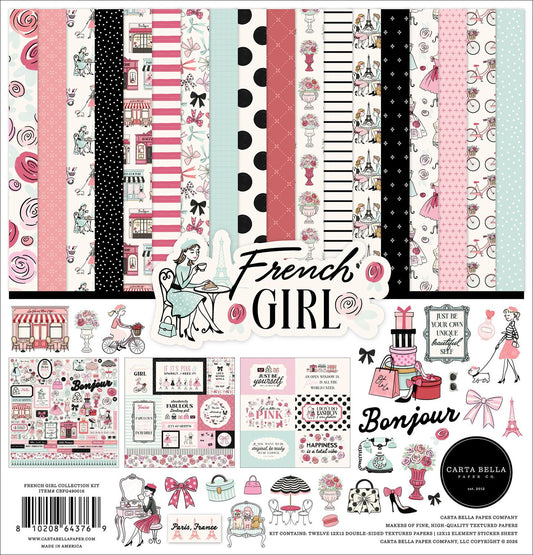 Carta Bella Collection Kit 12"X12" - French Girl