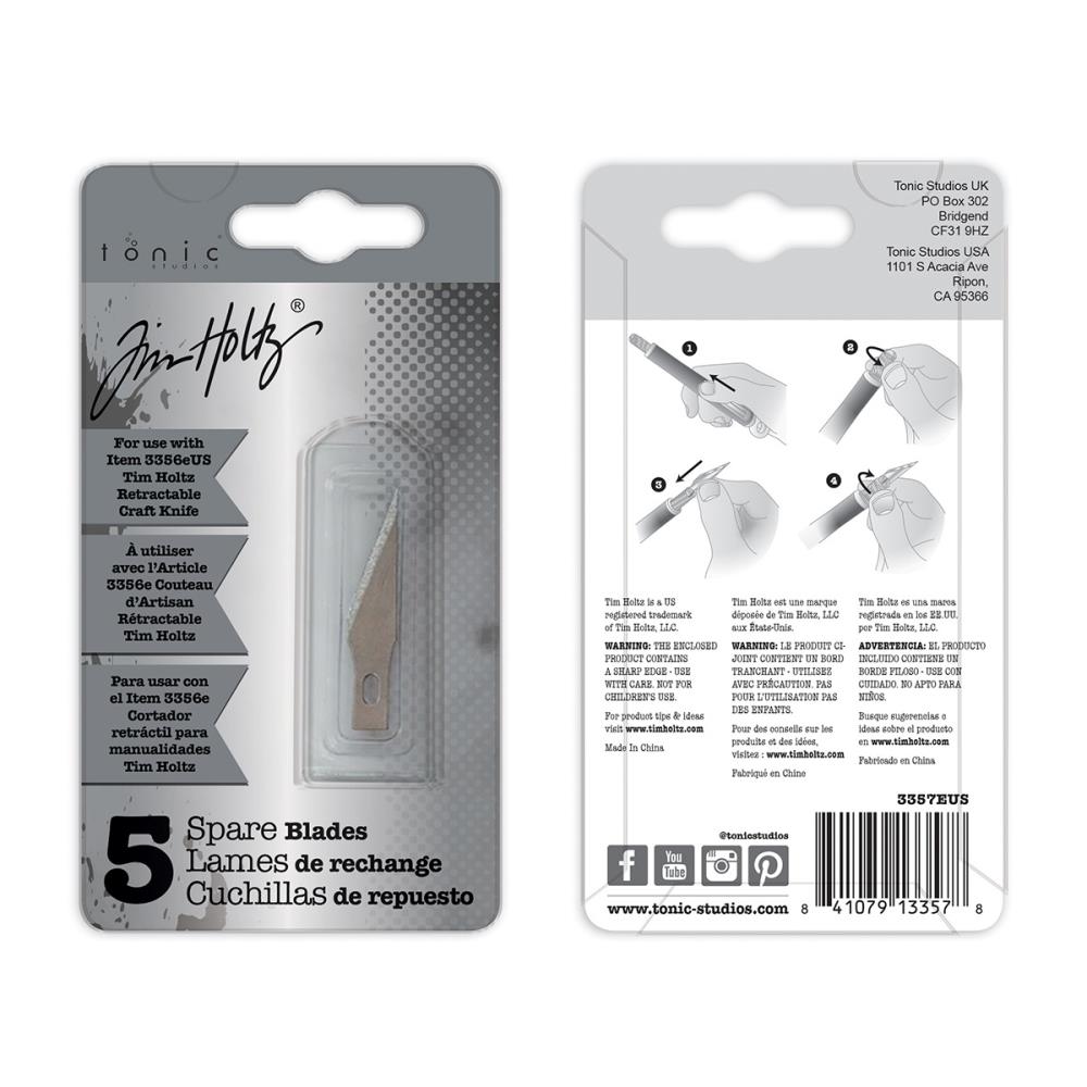 Tim Holtz Retractable Craft Knife Refill Blades 5/Pkg