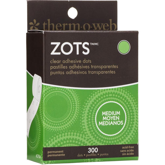 Zots Clear Adhesive Dots - Medium 300/pkg