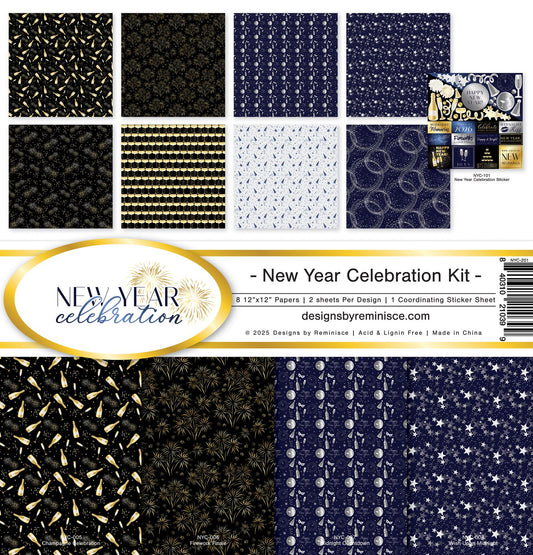 Reminisce Collection Kit 12"X12" - New Year Celebration