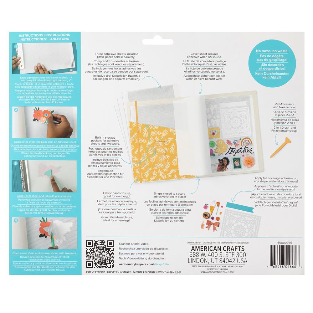 We R Memory Keepers Sticky Folio 8.5"X11" - Yellow